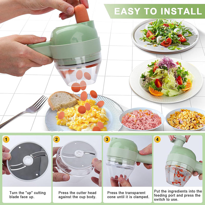 4In1 Electric vegetable cutter-blender