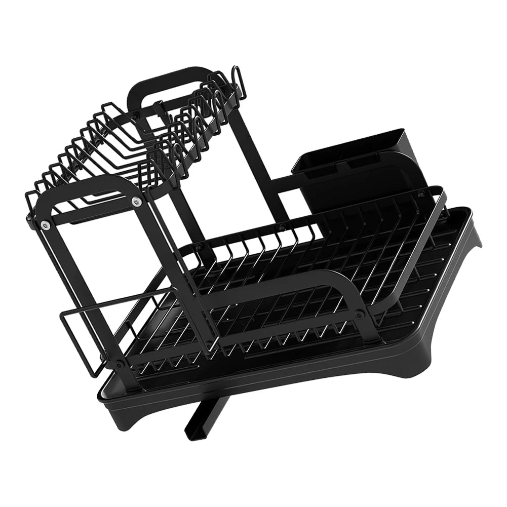 2 Tier Dish Bowl Drainer Storage Rack