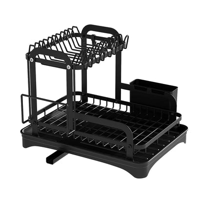 2 Tier Dish Bowl Drainer Storage Rack