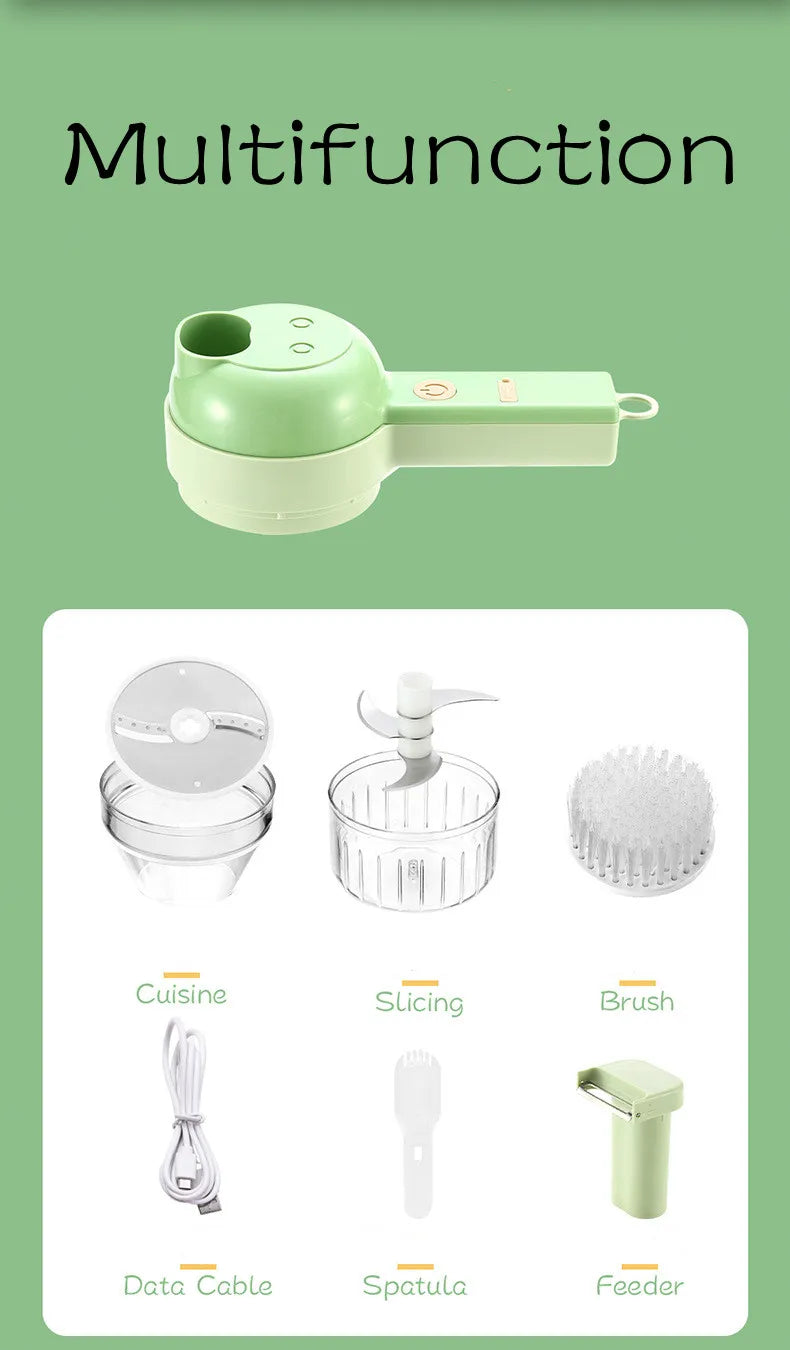 4In1 Electric vegetable cutter-blender