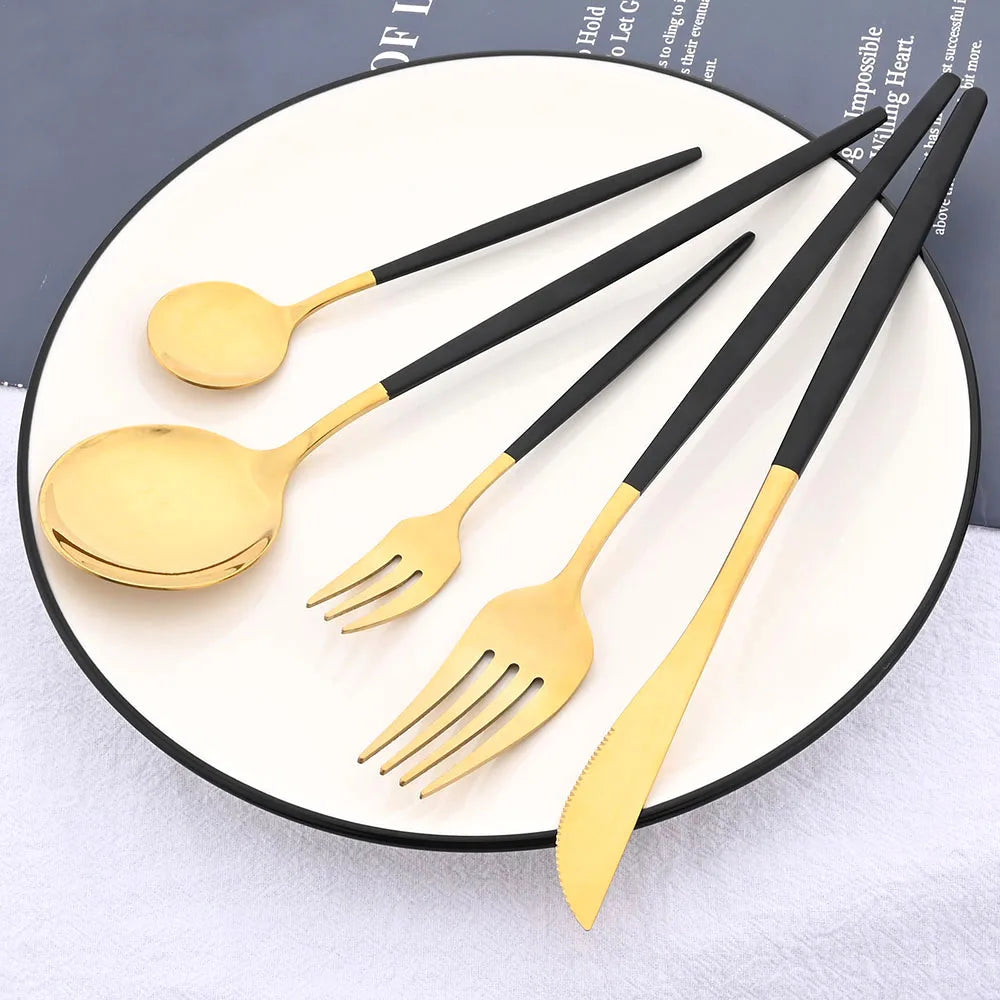 24pcs Elegant stainless steel cutlery gift set